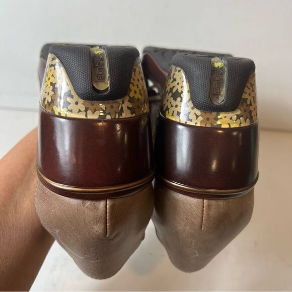 Jambu Sport Wedge Design Leather Cushioned Open Toe Heel Sandals Women 10M Brown - Picture 9 of 12